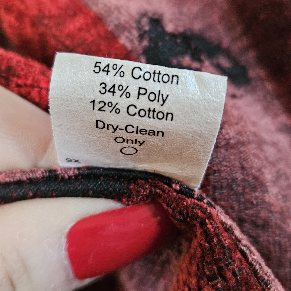 Khangura red and black button jacket size large - Picture 2 of 11